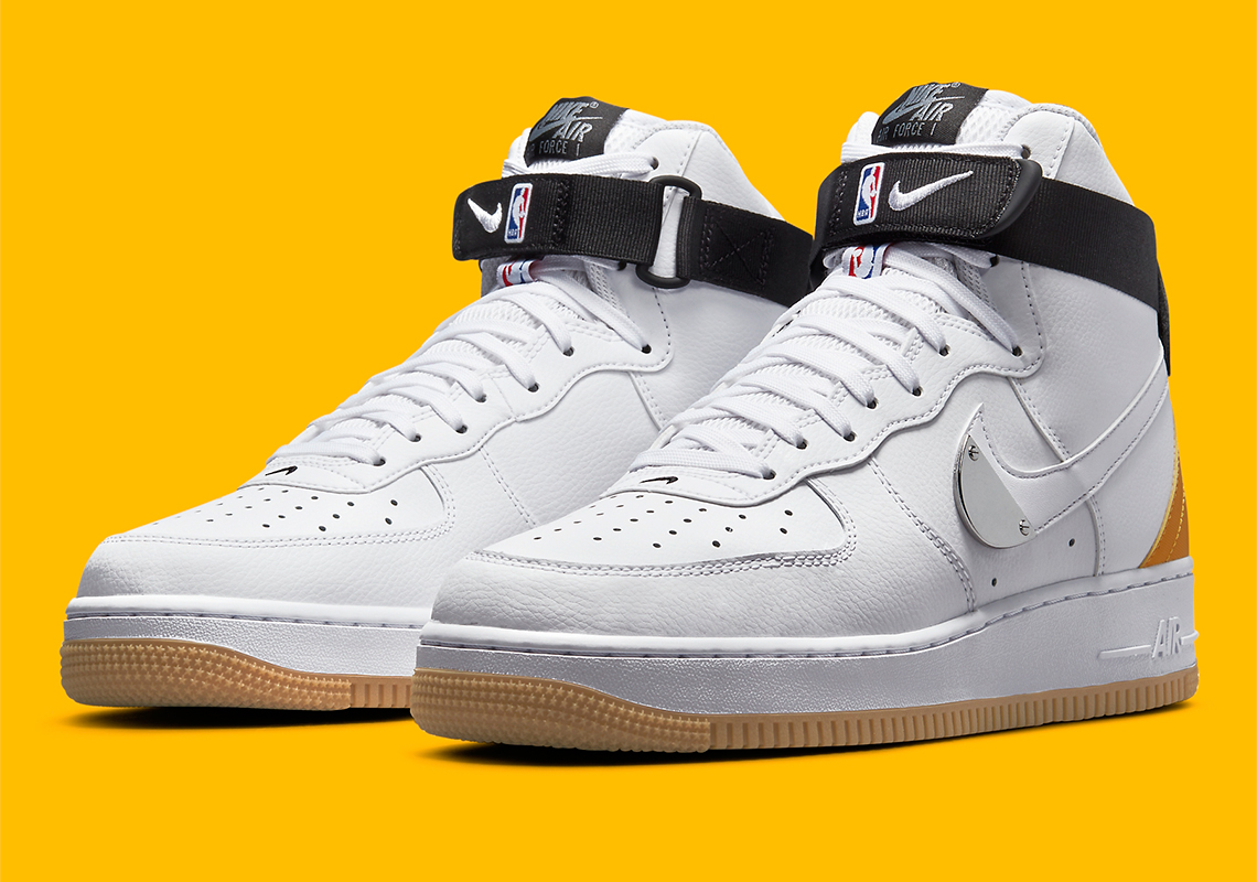 Nike Air Force 1 High Nba White Black University Gold Ct2306 101 5