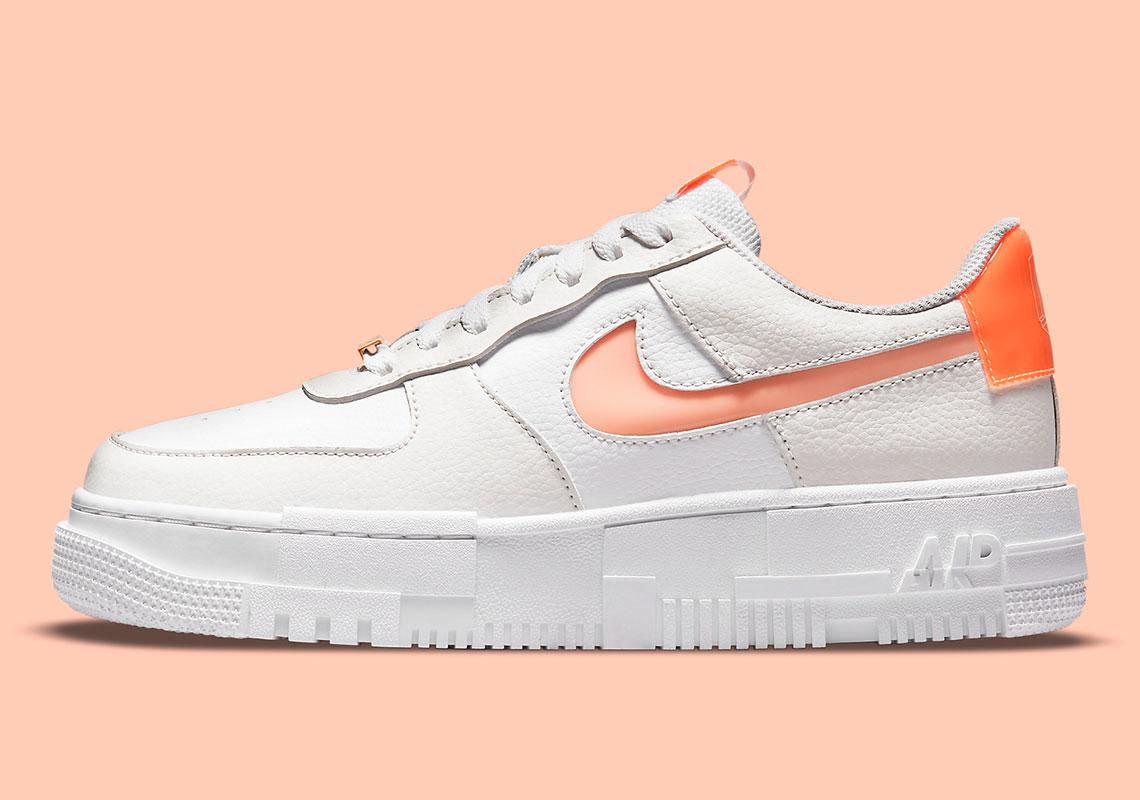 Nike Air Force 1 Pixel Wmns White Orange Dm3036 100 2