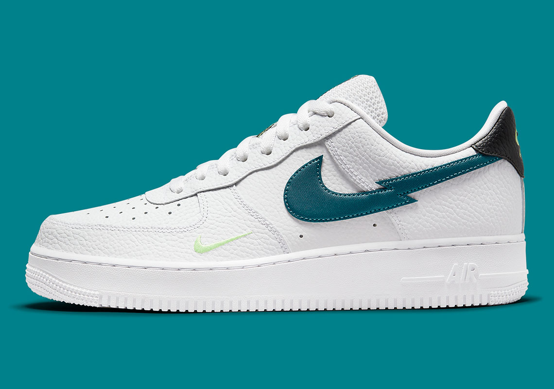 Nike Air Force 1 White Aquamarine Lime Glow Off Noir Dj6894 100 6