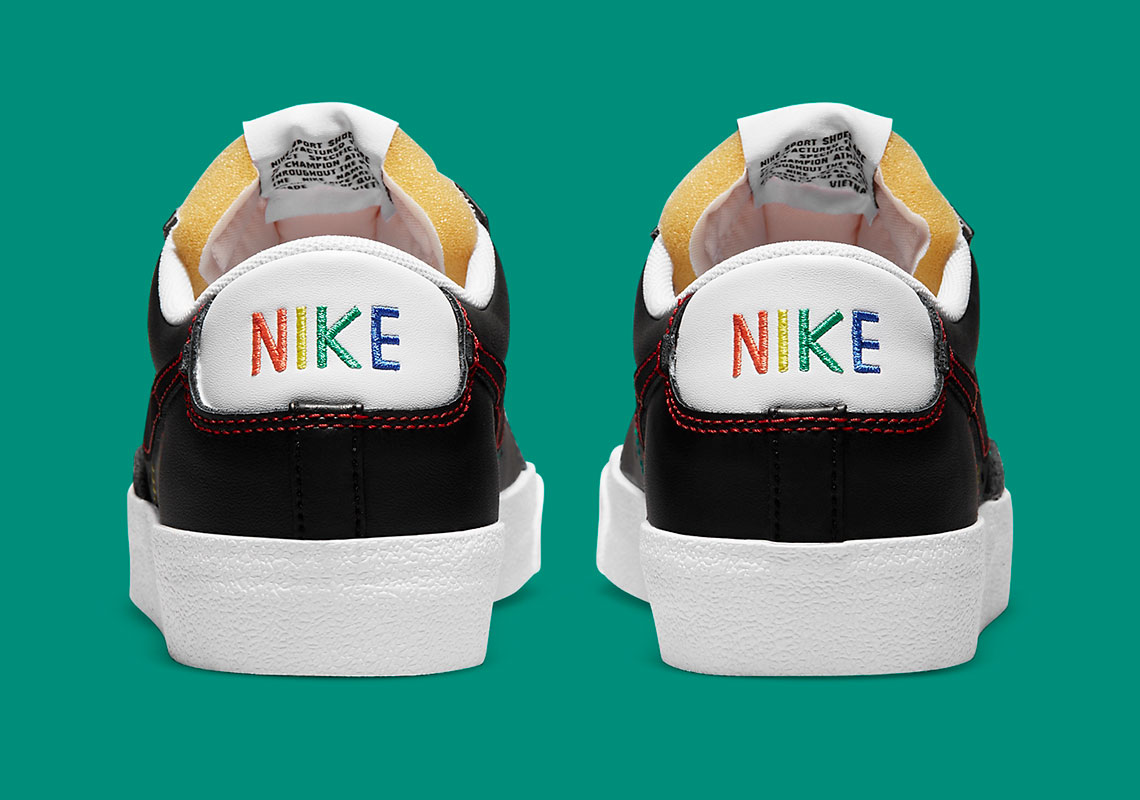 Nike Blazer Low 77 Multi Stitch Black Dj6000 001 1