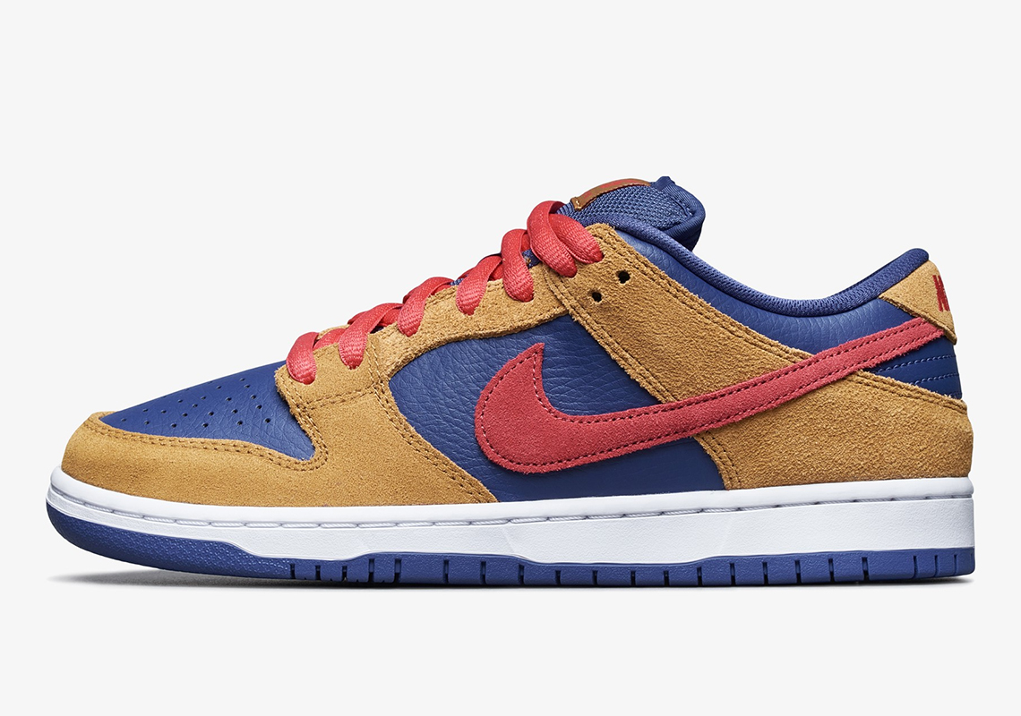 Nike Sb Dunk Low Wheat Light Fusion Red Dark Purple Bq6817 700 1