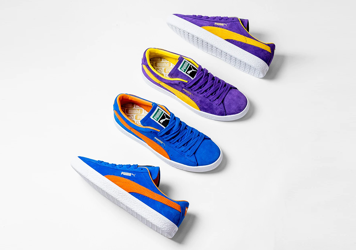 PUMA Revives The Classic Knicks/Lakers Rivalry With The Suede Vintage