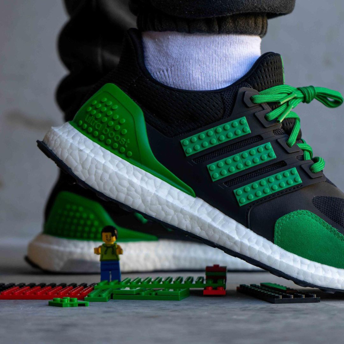 Lego Adidas Ultraboost Green Black 2