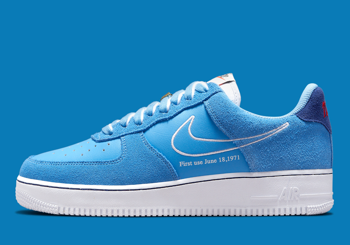 The Retro-Themed Nike Air Force 1 "First Use" Appears In Lush Shades Of Blue