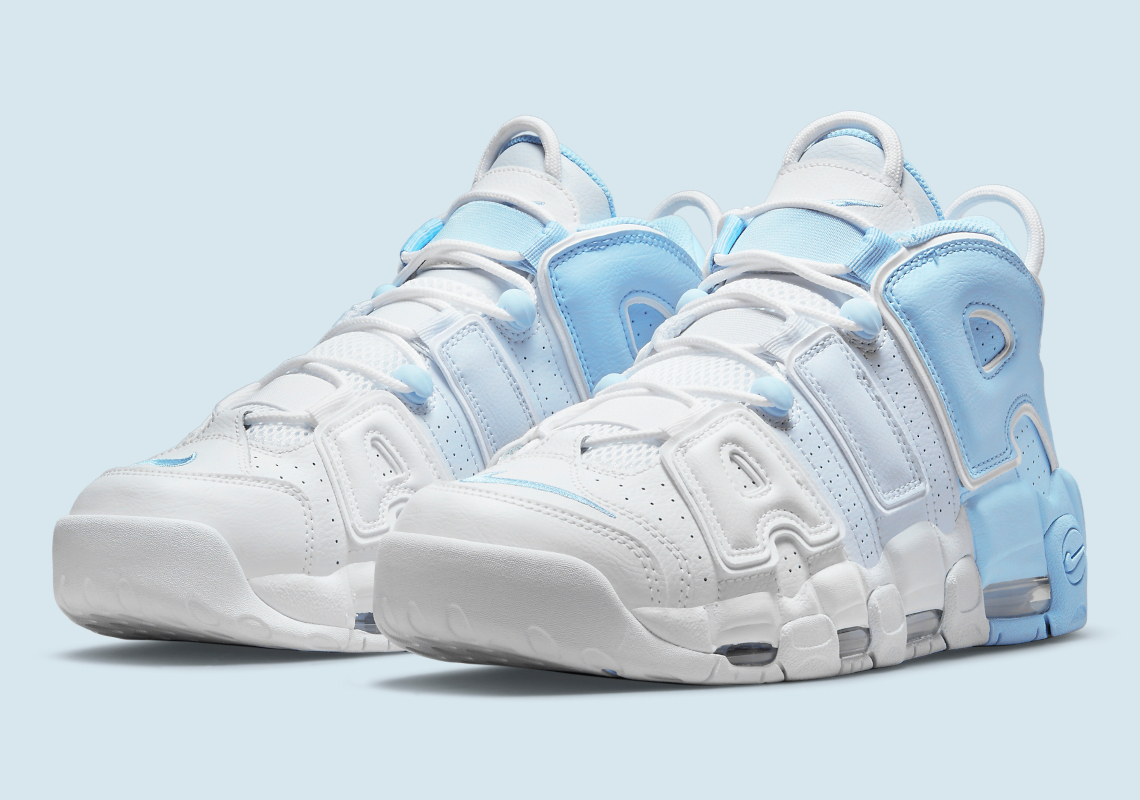 The Nike Air More Uptempo Appears In A "Psychic Blue" Color-Blocking