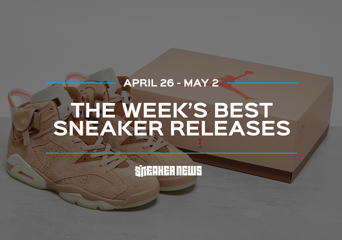 The Travis Scott x Air Jordan 6 "British Khaki" Leads This Week's Best Releases