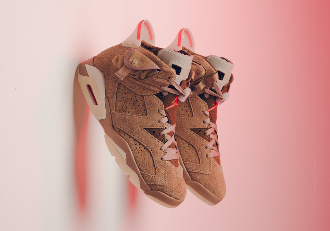 The Travis Scott x Air Jordan 6 "British Khaki" Releases Tomorrow