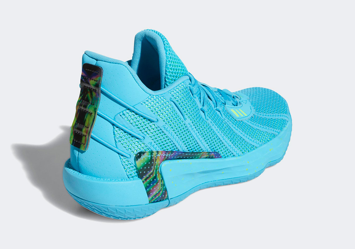 Adidas Dame 7 Signal Cyan Team Shock Pink Team Solar Green Fz1050 5