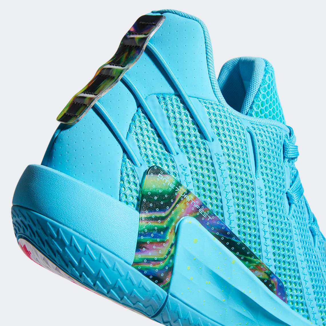 Adidas Dame 7 Signal Cyan Team Shock Pink Team Solar Green Fz1050 8