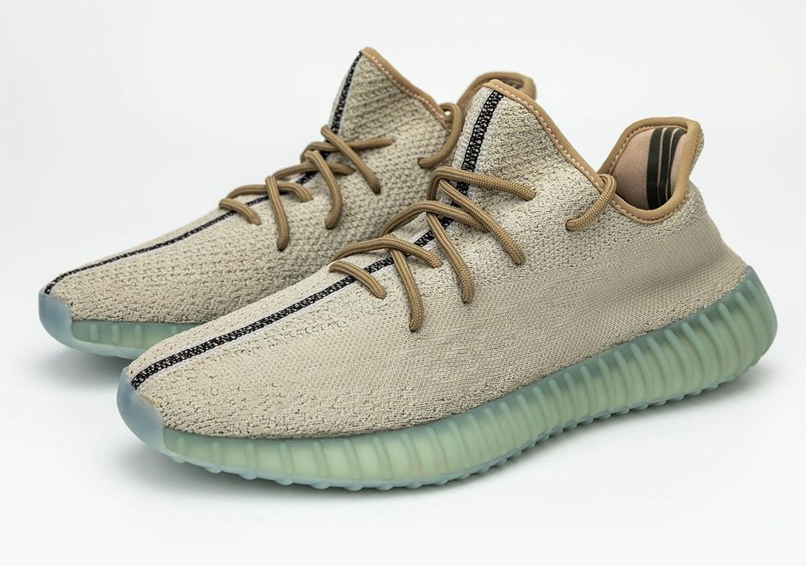 A New adidas Yeezy Boost 350 v2 Style Emerges With New Stitch Detail And Green Soles