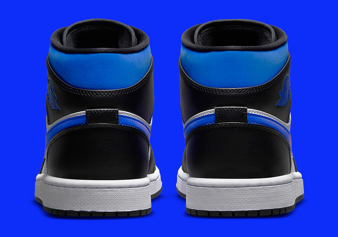 Air Jordan 1 Mid Black White Royal 554724 140 4