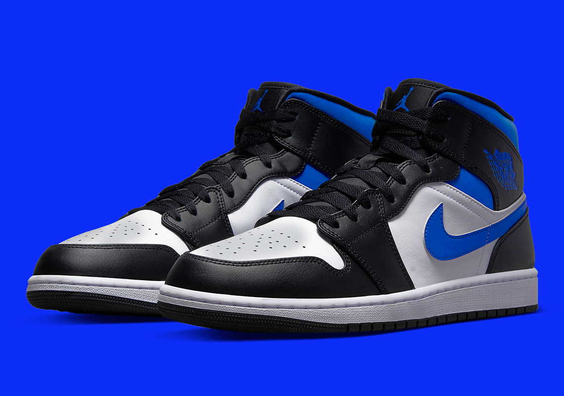 Air Jordan 1 Mid Black White Royal 554724 140 7