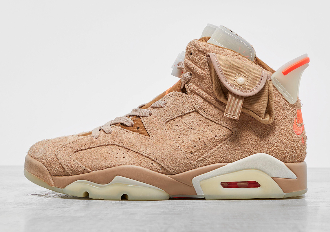 Best Look Yet At The Travis Scott x Air Jordan 6 “British Khaki”