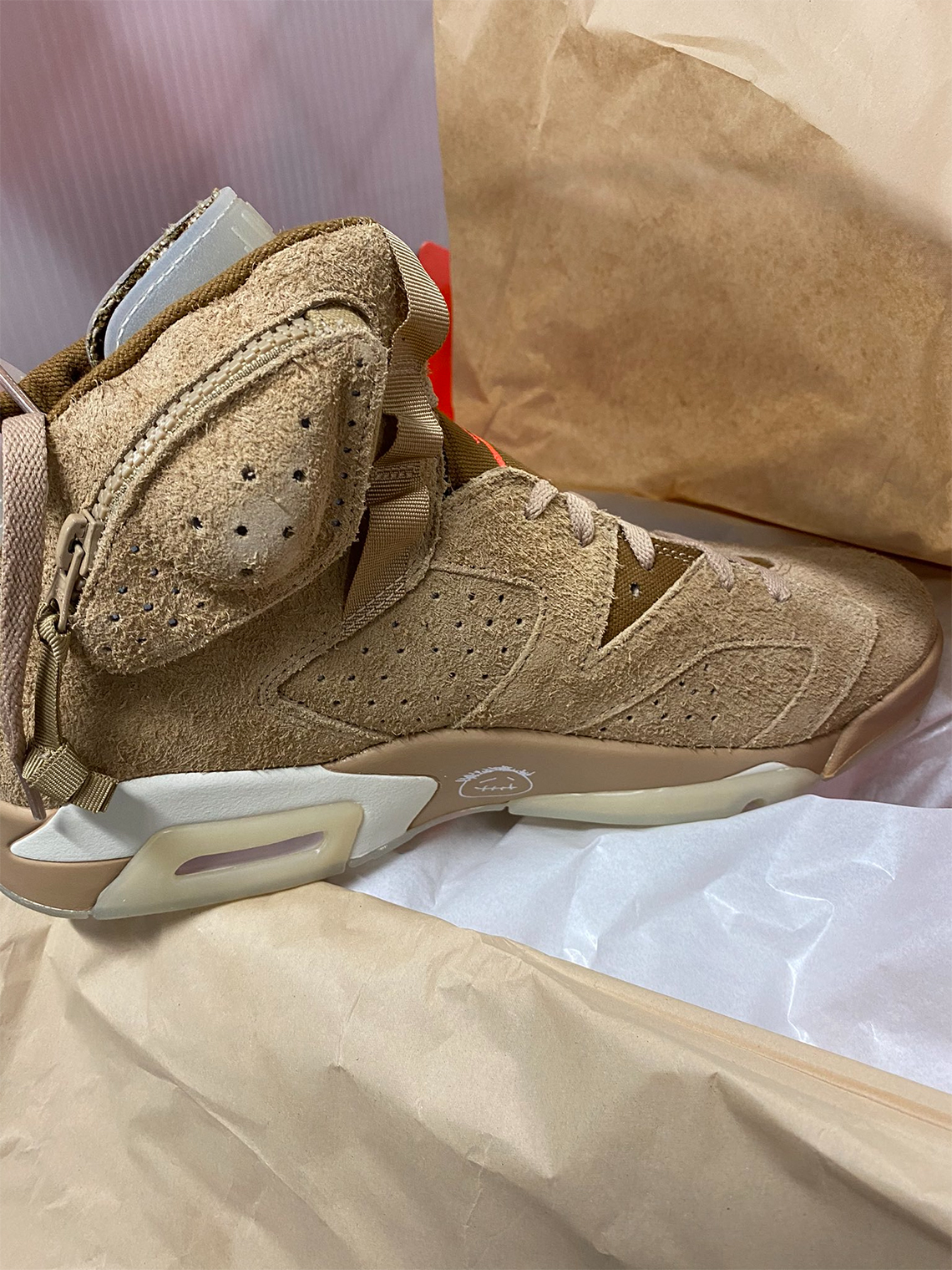 Jordan 6 Travis Scott British Khaki Photos 3