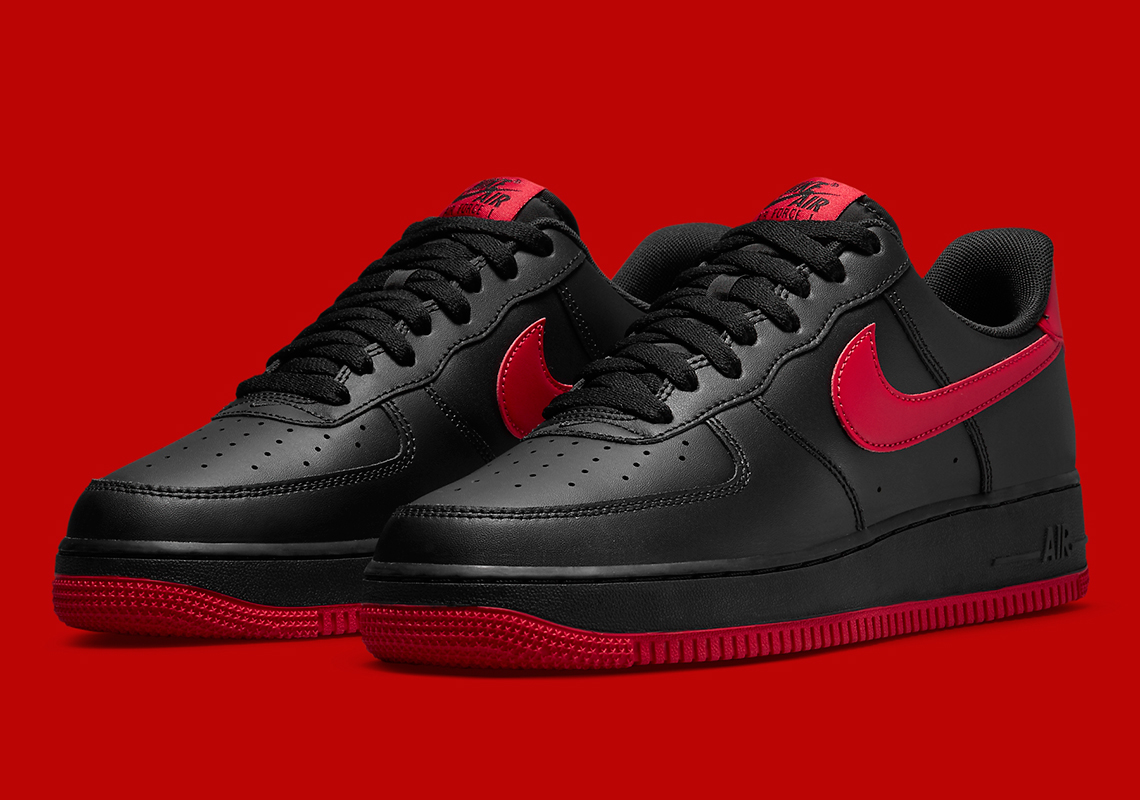 Nike Air Force 1 Low Black Red Dc2911 001 6 1