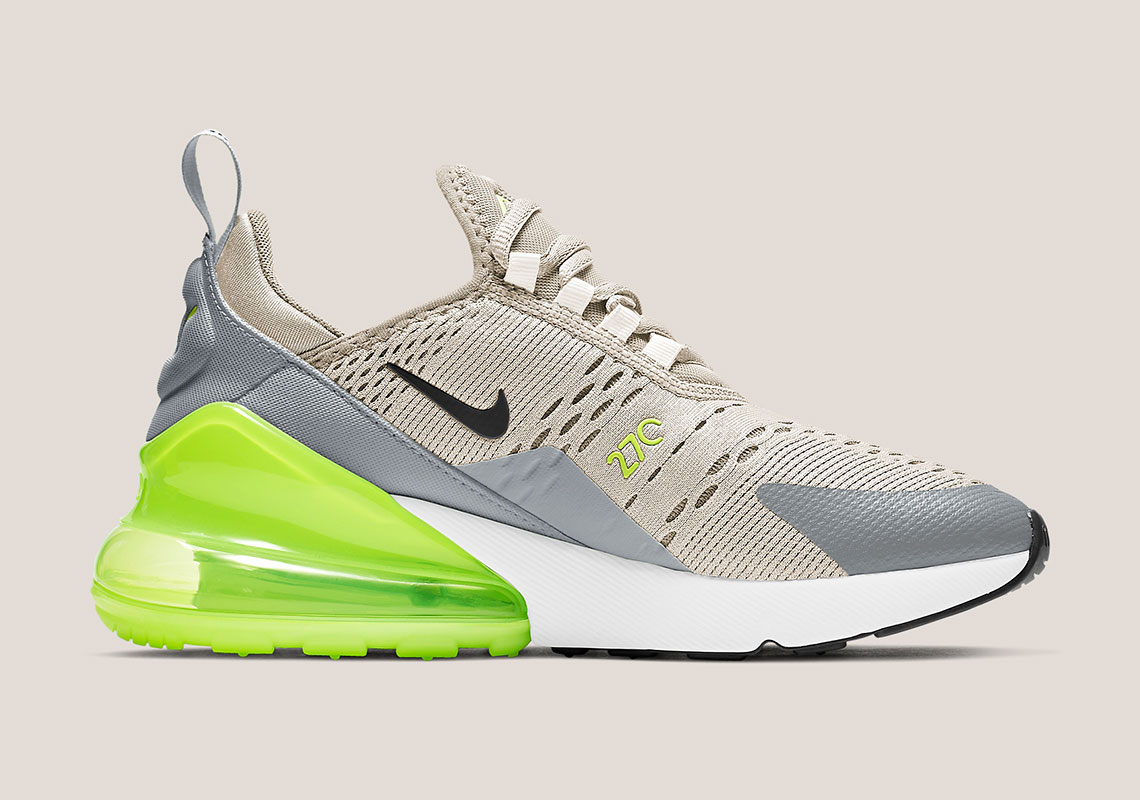 Nike Air Max 270 Gs Light Bone Volt Particle Grey Black 943345 030 2