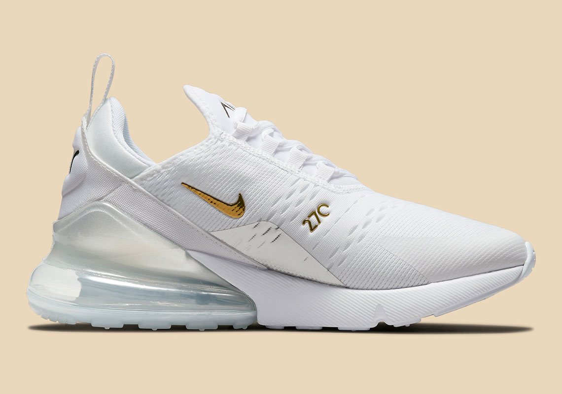 Nike Air Max 270 Wmns White Metallic Gold Metallic Silver Dm3080 100 3