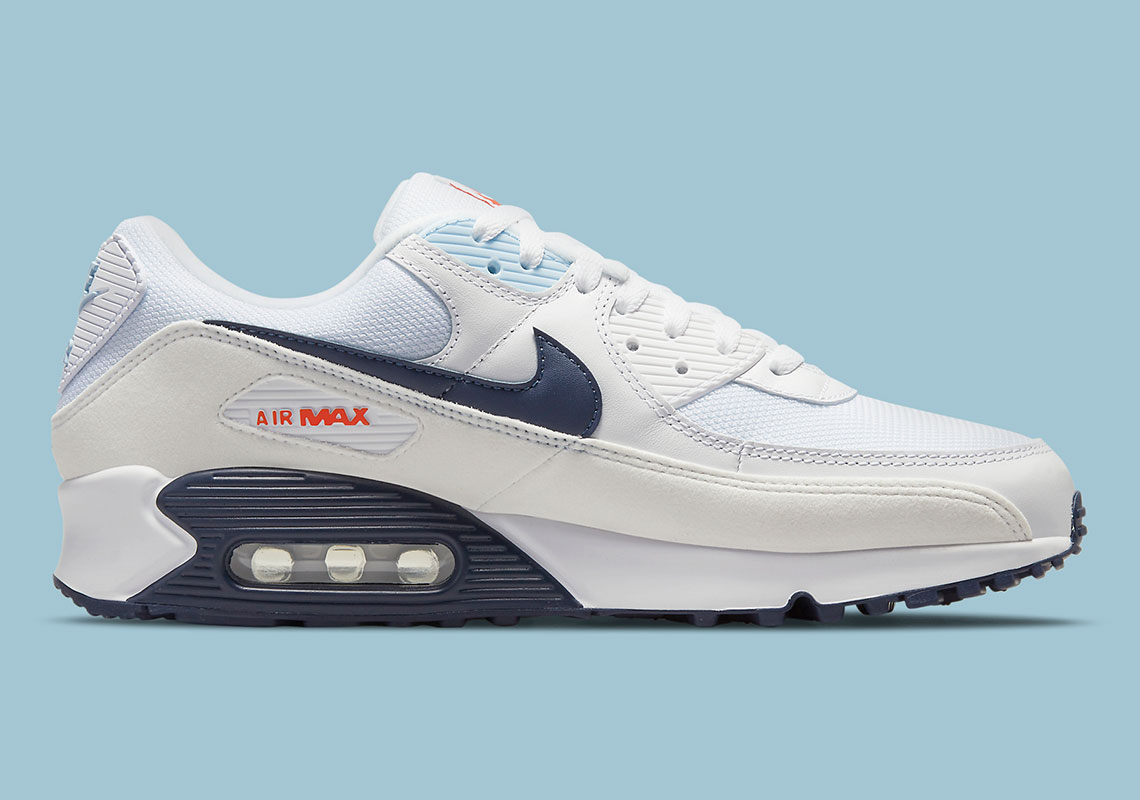 Nike Air Max 90 Sail Navy Blue Crimson Dm2820 100 5