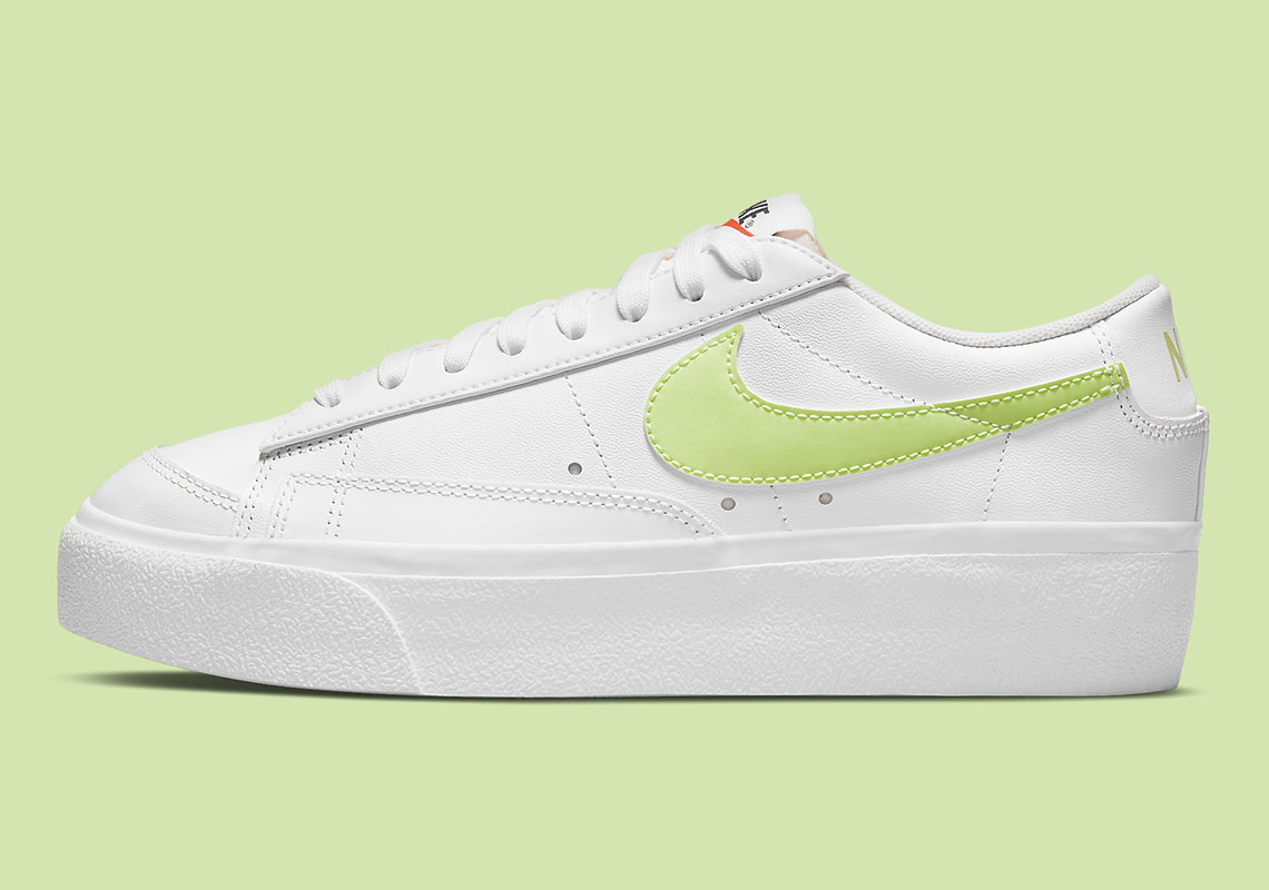 Nike Blazer Low Platform White Light Lemon Twist White Black Dj0292 102 4