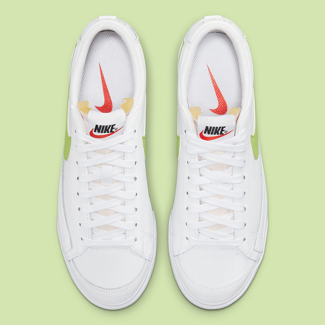 Nike Blazer Low Platform White Light Lemon Twist White Black Dj0292 102 5