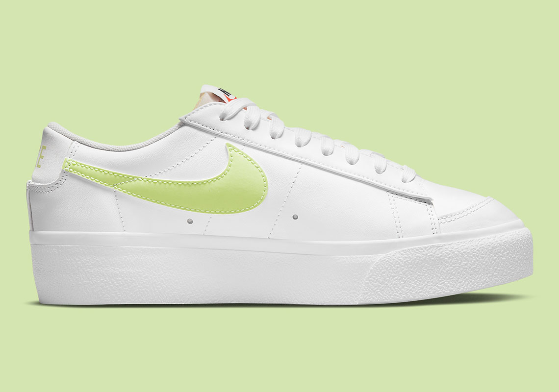 Nike Blazer Low Platform White Light Lemon Twist White Black Dj0292 102 6