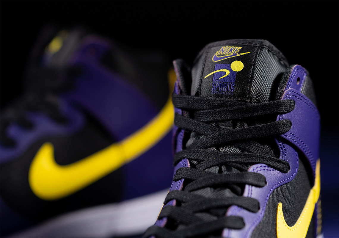 Nike Dunk High Emb Lakers Dh0642 001 3