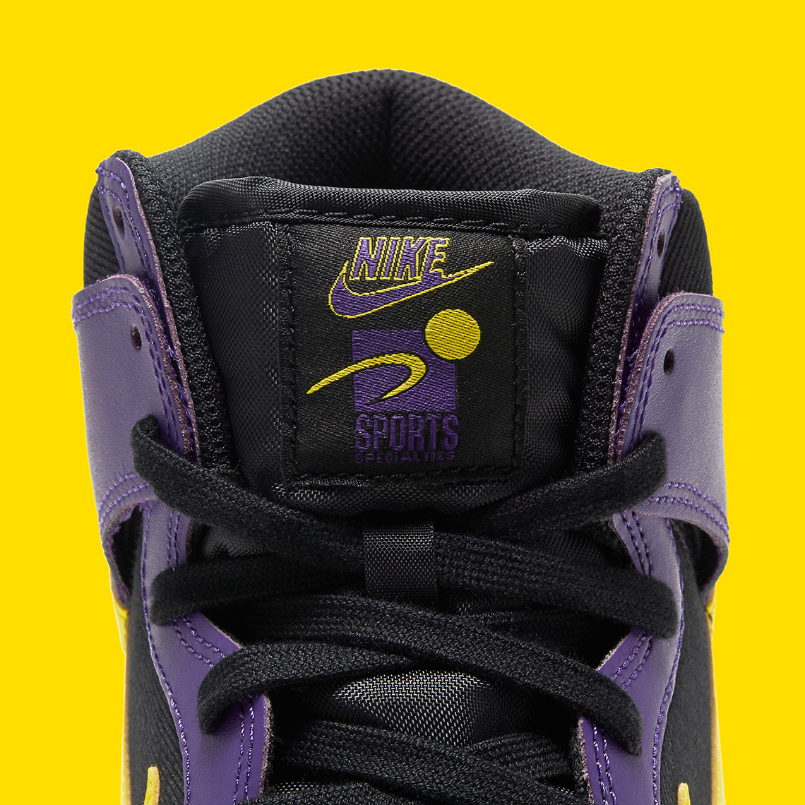 Nike Dunk High Emb Lakers Dh0642 001 Release Date 5