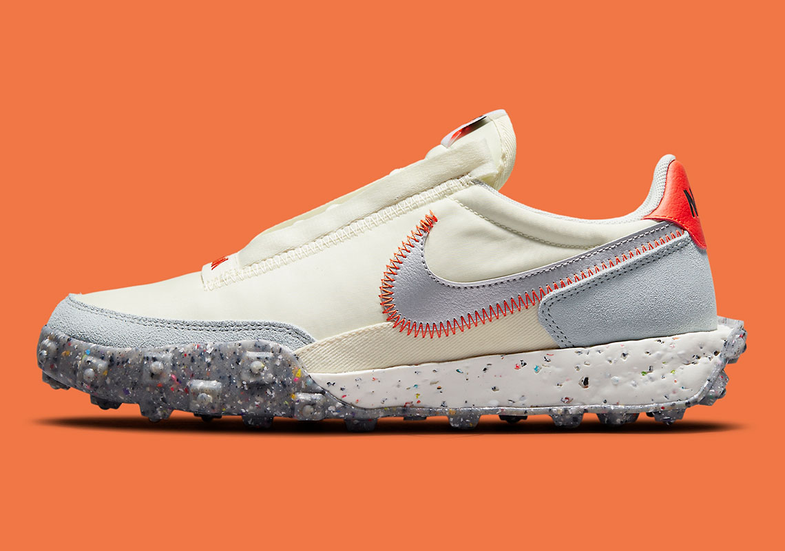 Nike Waffle Racer Crater Wmns Coconut Milk Metallic Silver Team Orange Ct1983 105 5