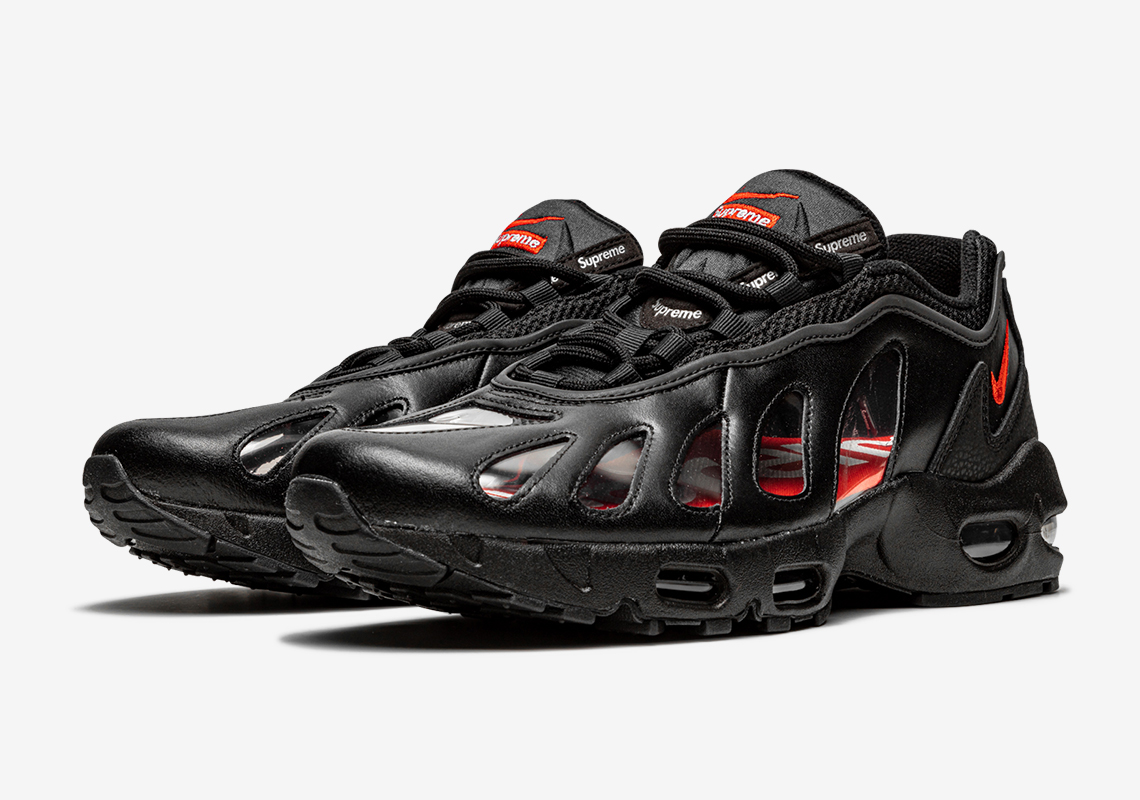 Supreme Nike Air Max 96 Black Speed Red Clear Cv7652 002 2