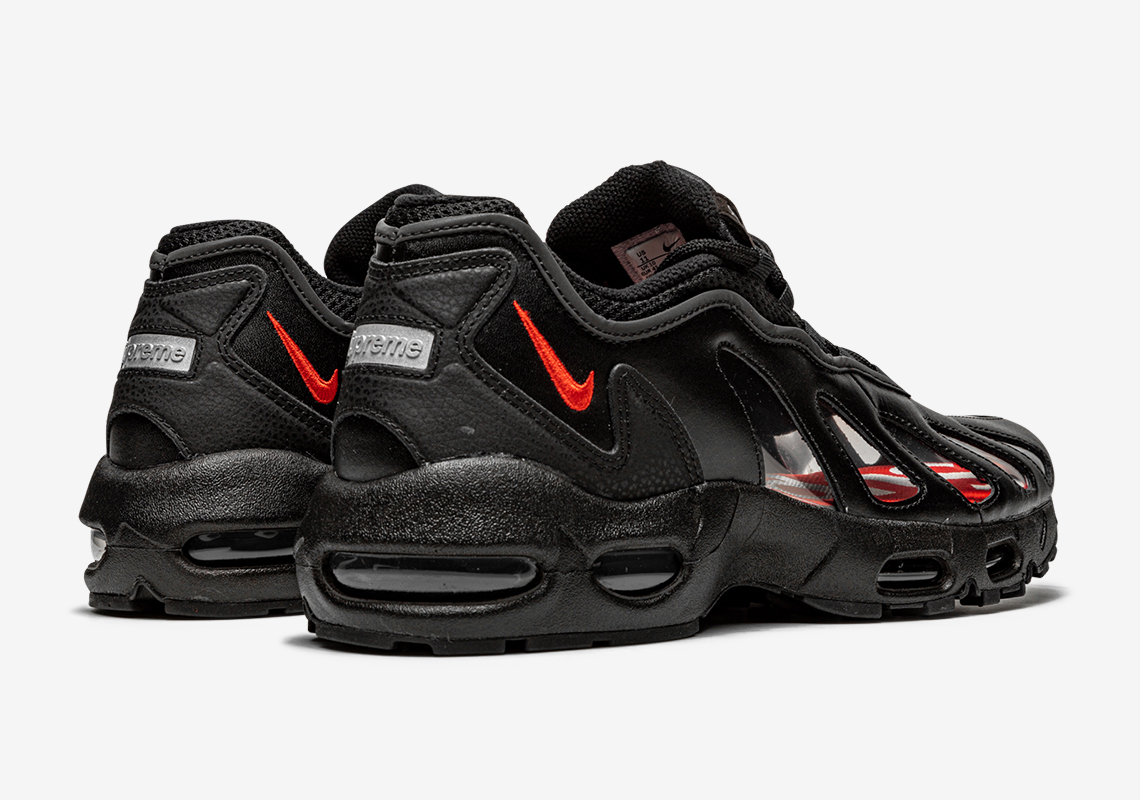 Supreme Nike Air Max 96 Black Speed Red Clear Cv7652 002 3