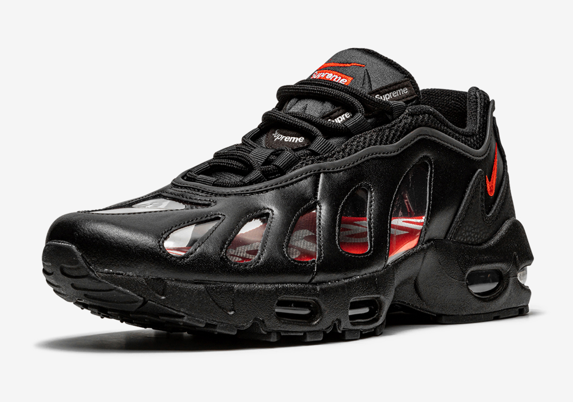 Supreme Nike Air Max 96 Black Speed Red Clear Cv7652 002 4