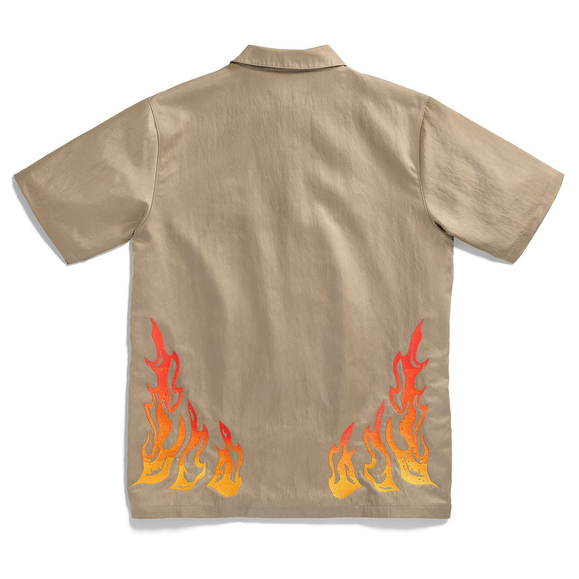 Travis Scott Jordan British Khaki Button Down Shirt 2