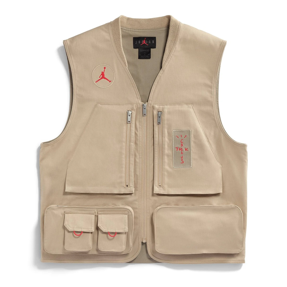 Travis Scott Jordan British Khaki Vest 1