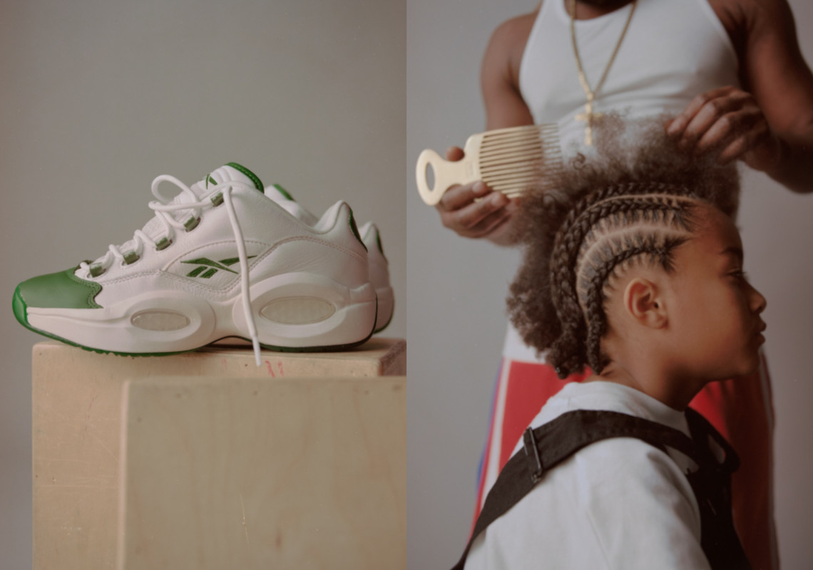 BSTN Recreates Allen Iverson's Iconic Hairstyles In Celebration Of Reebok Question Low "Green Toe" Release