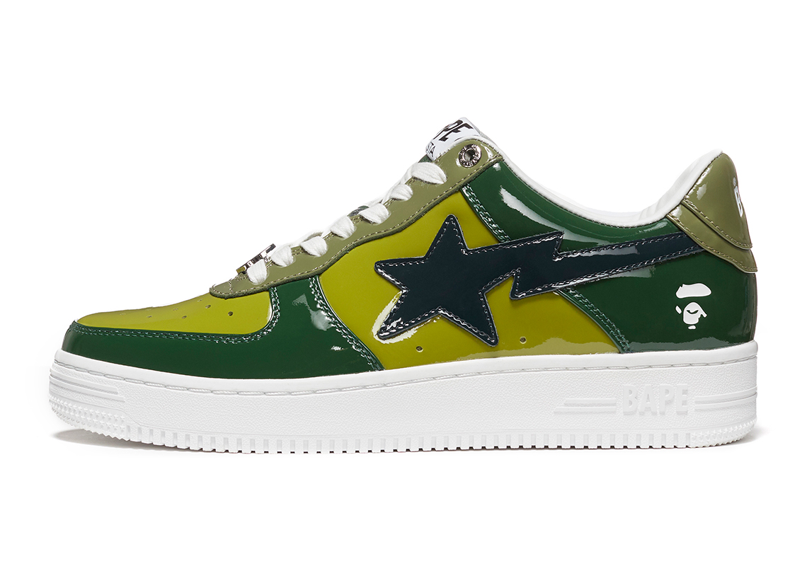 A Bathing Ape Bapesta Color Camo Green 1