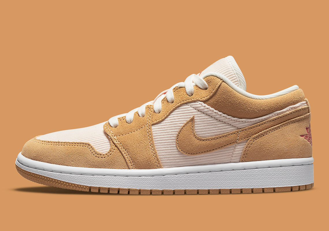 Air Jordan 1 Low Tan Suede Corduroy Dh7820 700 3