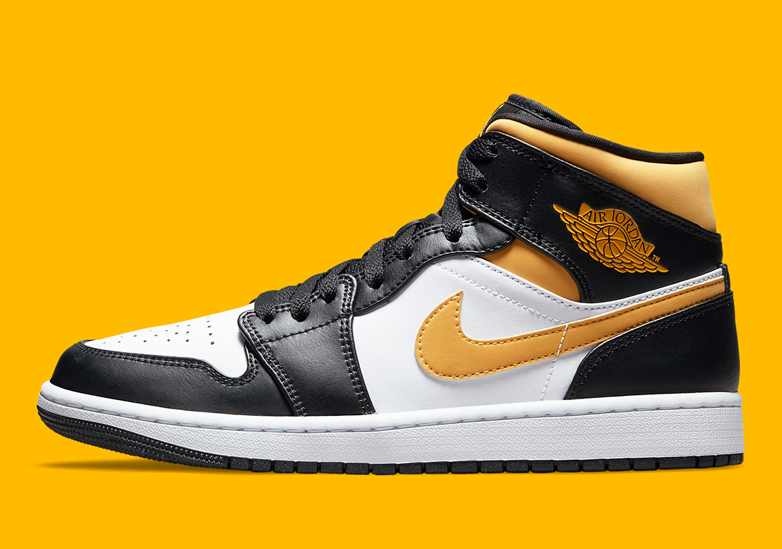 Air Jordan 1 Mid Black University Gold 554724 177 4