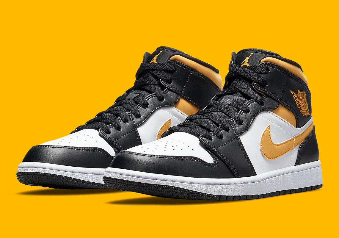 Air Jordan 1 Mid "University Gold" Releasing In Adult And GS Sizes