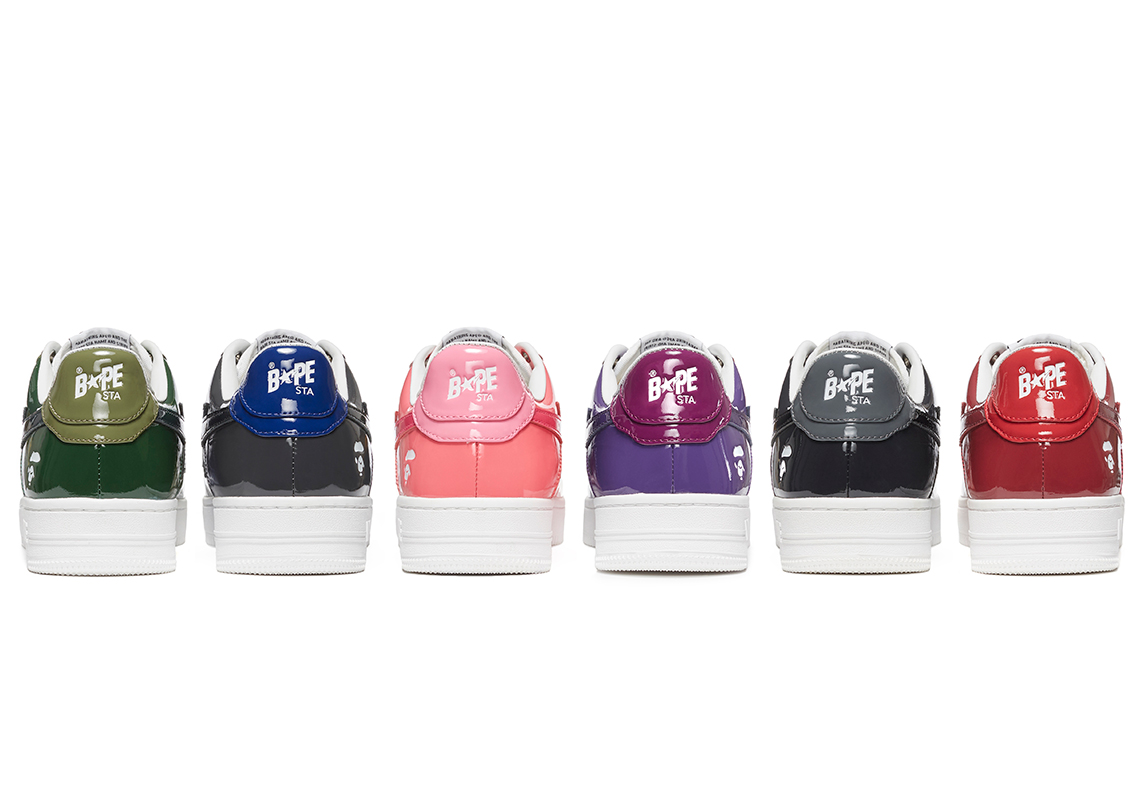 A BATHING APE To Deliver Six New Patent Leather BAPE STAs This Month