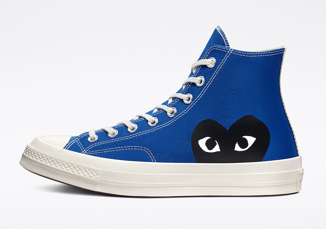 Cdg Play Converse Chuck 70 Blue Quartz 171846c 1