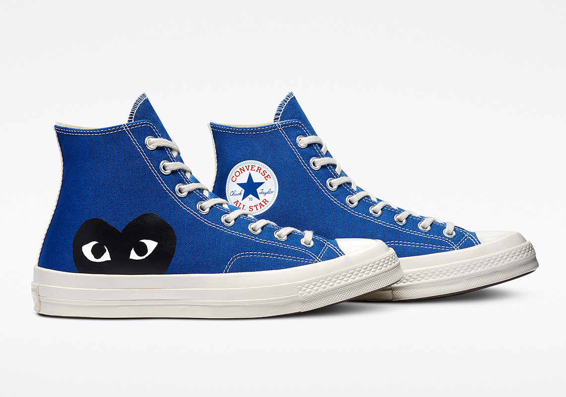 Cdg Play Converse Chuck 70 Blue Quartz 171846c 2