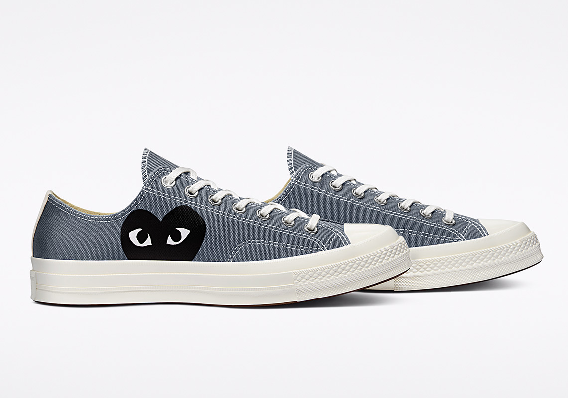 Cdg Play Converse Chuck 70 Ox Steel Gray 171849c 2