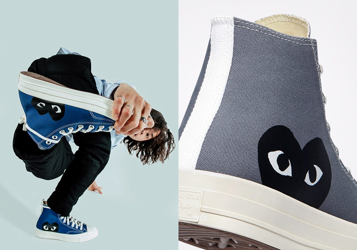 Comme des Garçons PLAY x Converse Chuck 70 To Release In Blue Quartz And Steel Grey