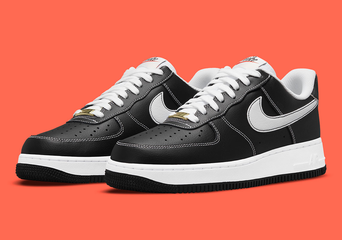 White Contrast Stitching Animates A Black Nike Air Force 1 For The "First Use" Pack