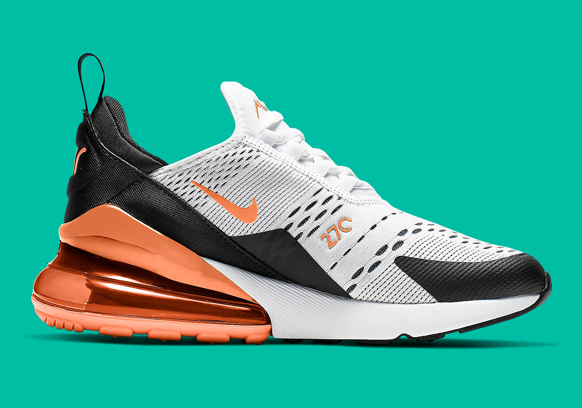 Nike Air Max 270 Gs White Turf Orange Stadium Green Black 943345 107 2