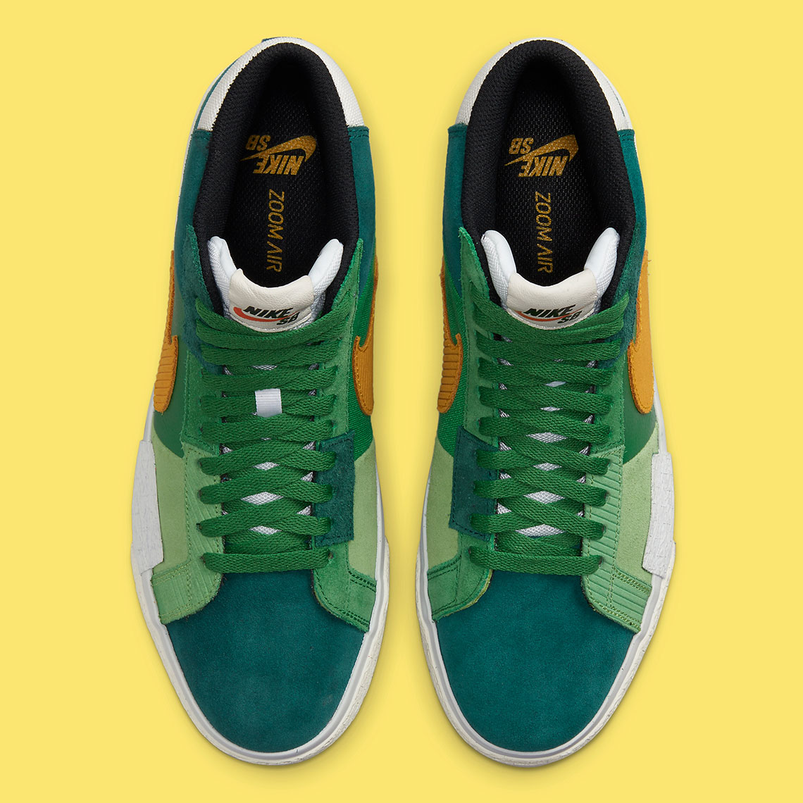 Nike Sb Blazer Mid Mosaic Green Yellow Da8854 300 7