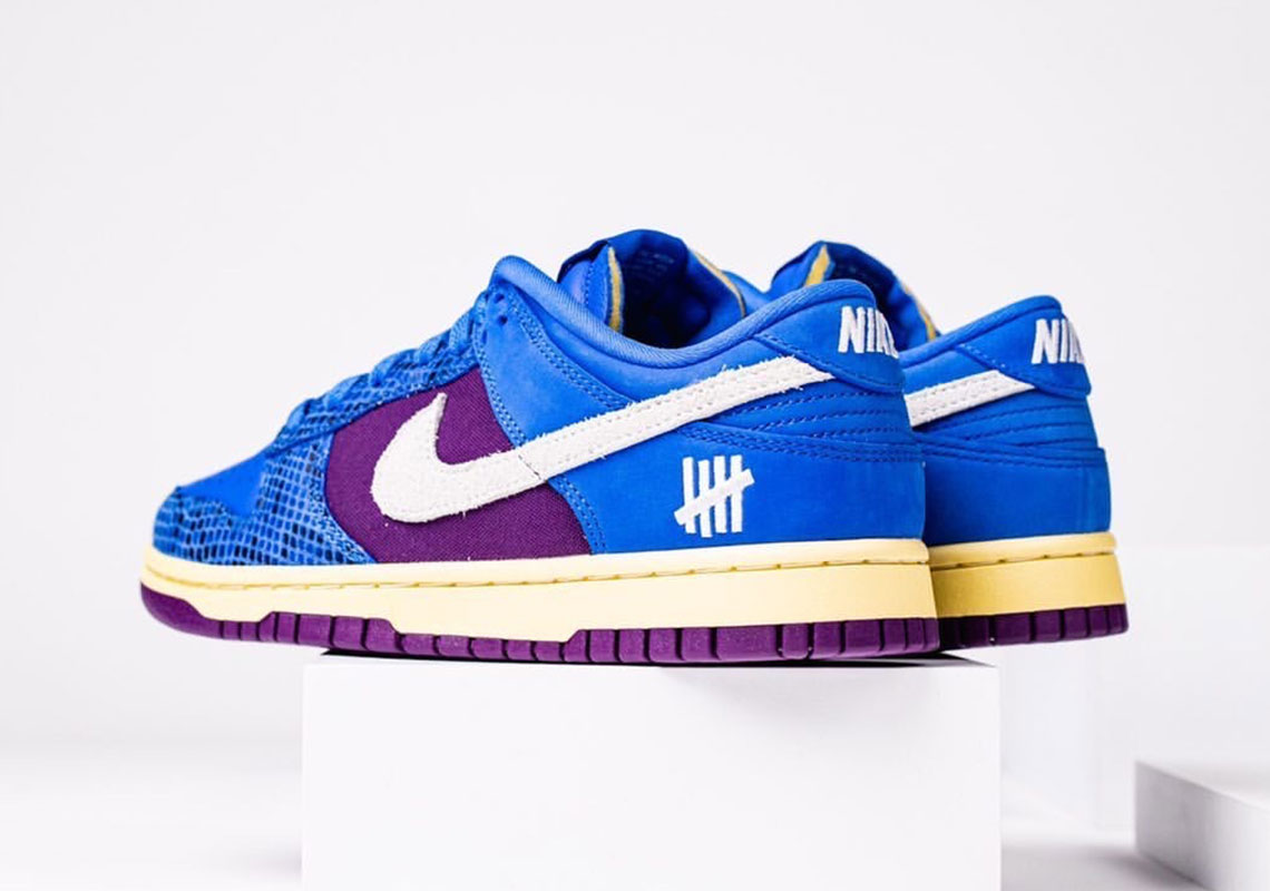 Undefeated Nike Dunk Low Blue Snakeskin 5