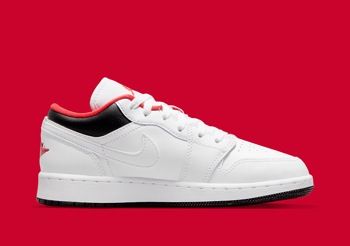 Air Jordan 1 Low White Black Red 553560 160 4