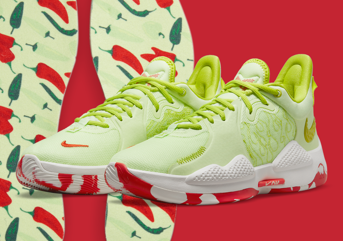 Official Images Of The Pickled Pepper-Inspired Nike PG 5 “Pao Jiao”