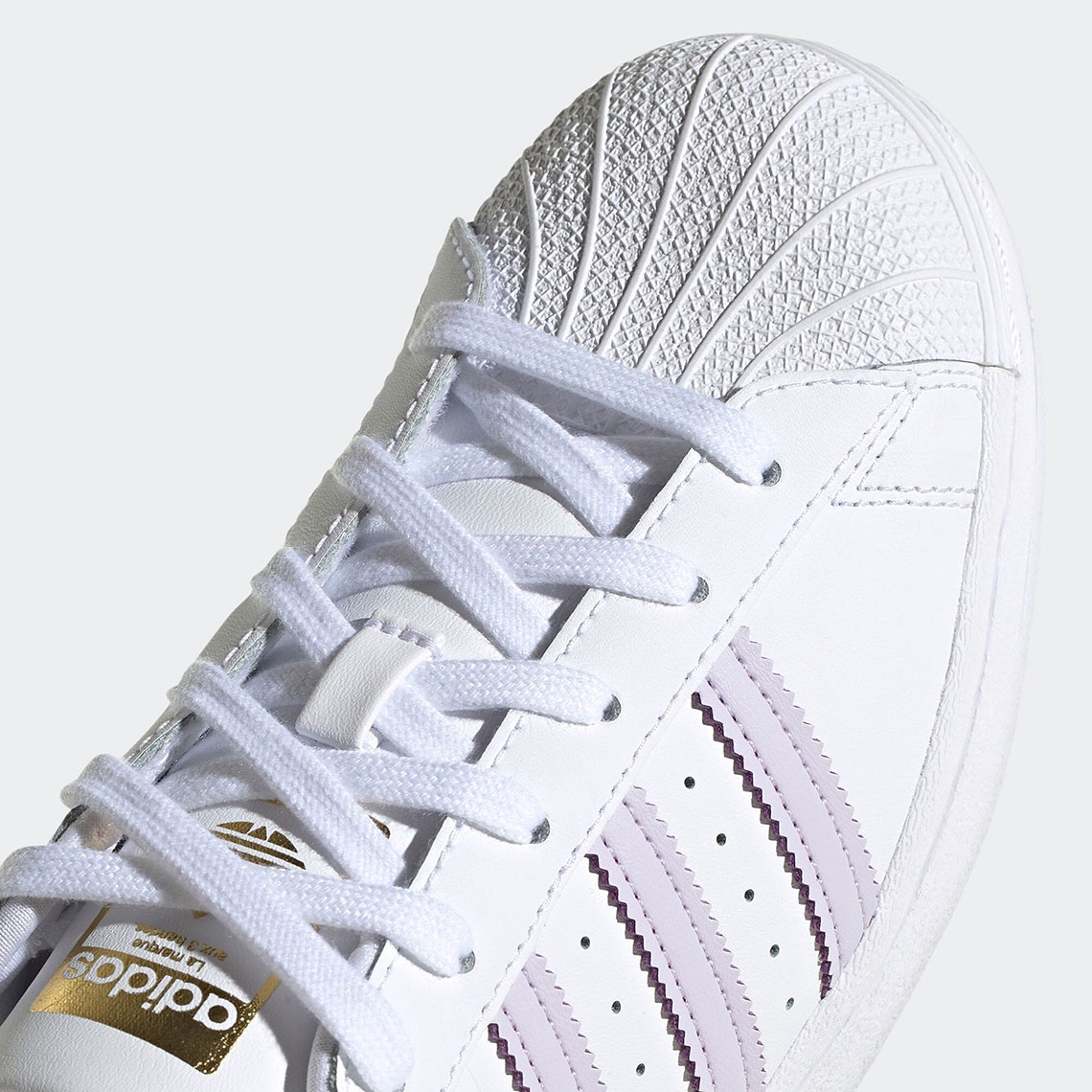 Adidas Superstar Cloud White Purple Tint Matte Gold Gz8143 6